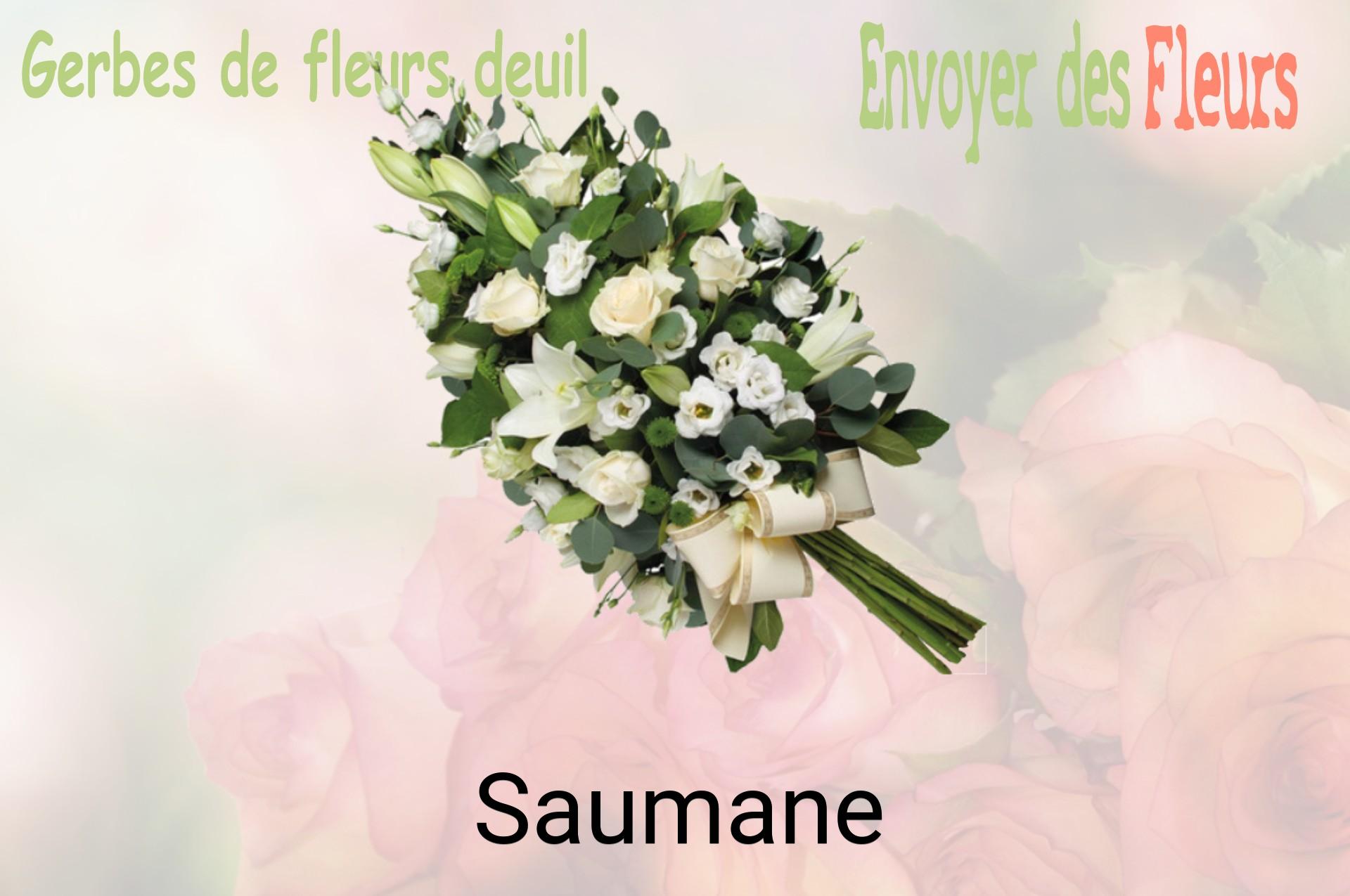 Gerbe de fleurs de deuil livrée à Saumane